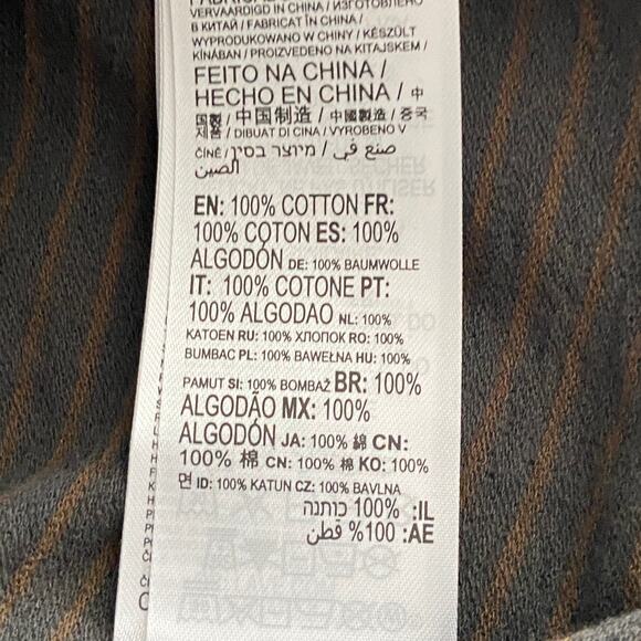 RVCA Men's Small VAcancy Crew Neck Long Sleeve T-Shirt Brown Stripe NEW - Picture 10 of 11